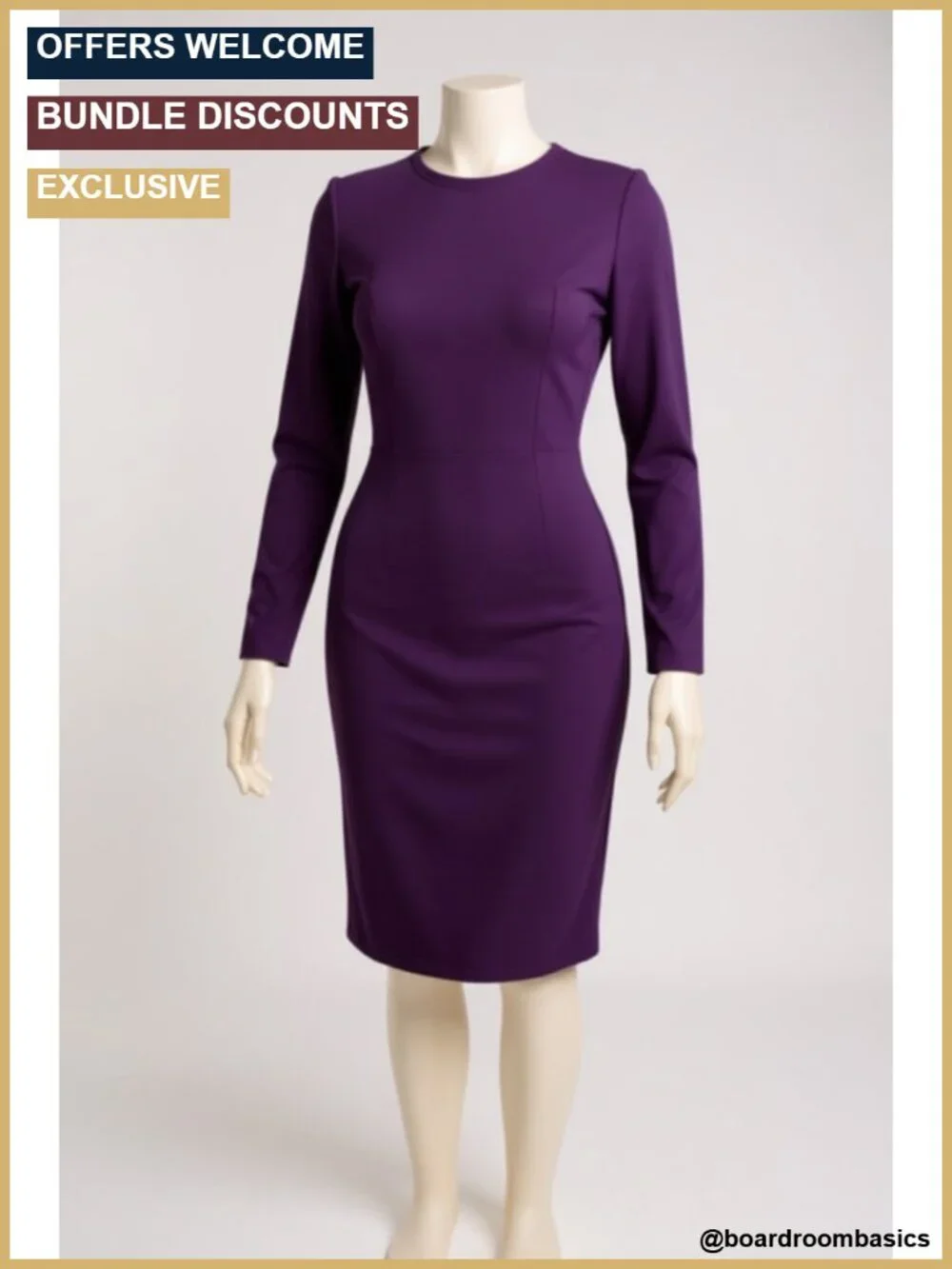 High Waist Knee Length Stretch Bodycon Midi Pencil Skirt
